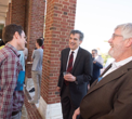 Rigoberto Hernandez with colleagues at Johns Hopkins on the day of the installation of his chair as Gompf Family Professor.