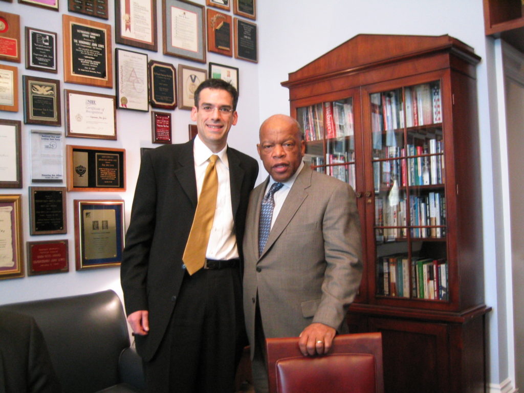 Hernandez with Congressman John Lewis at his congressional office.